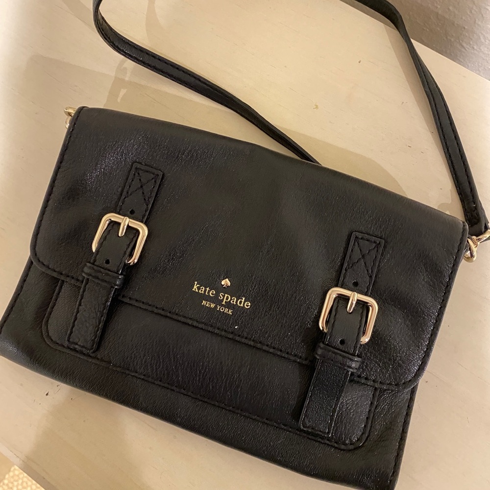 Kate spade small black cross-body purse!